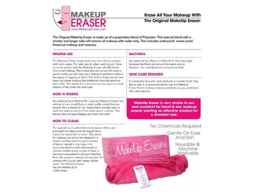 Makeup Eraser The Original Makeup Eraser - Package Free -